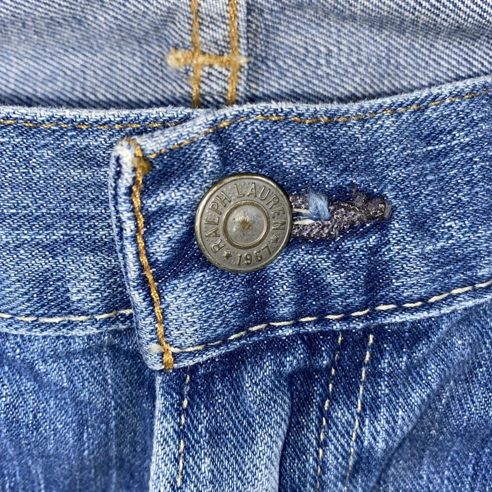 VTG Polo Ralph Lauren Jeans Men's 35x30 Zip Fly‎ Straight Leg Made in Mexico